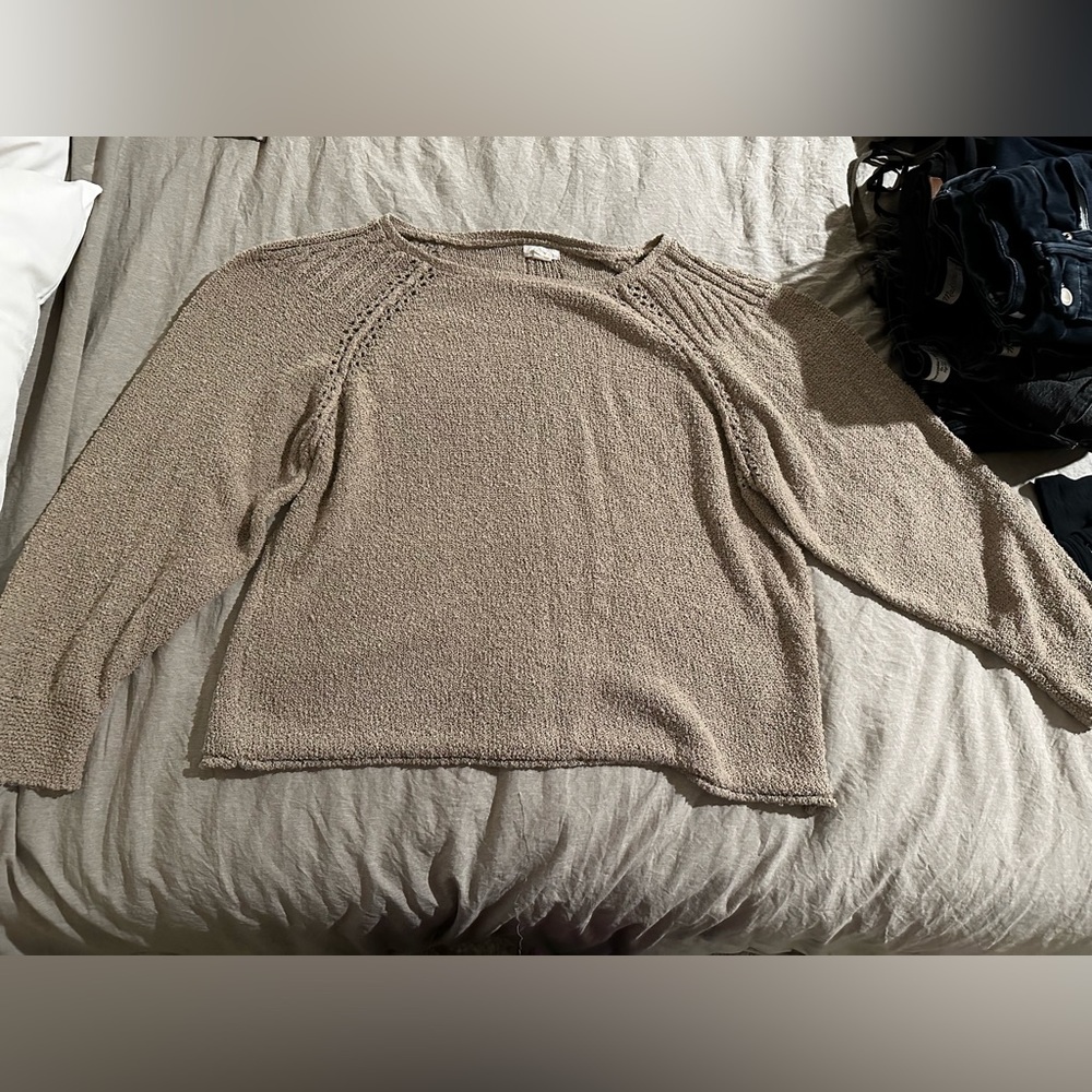 Caslon Beige Knitted Sweater Sz L. GUC